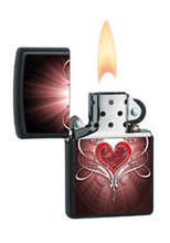 Zapalniczka Zippo Hearts, Black Matte