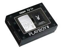 Zestaw Playboy zap. Zippo + srebrny pin