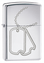 Zapalniczka Zippo Dog Tags, High Polish Chrome
