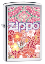 Zapalniczka Zippo Rosebird, High Polish Chrome