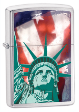 Zapalniczka Zippo American Symbol, Brushed Chrome
