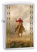 Zapalniczka Zippo Cowboy, Brushed Chrome
