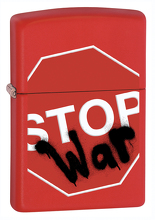 Zapalniczka Zippo Stop War, Red Matte