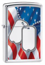 Zapalniczka Zippo Nieśmiertelniki, High Polish Chrome