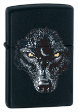 Zapalniczka Zippo Wolf, Black Matte