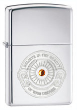 Zapalniczka Zippo Rozeta- Swarovski Crystal, High Polish Chrome