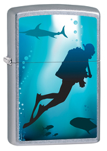 Zapalniczka Zippo Płetwonurek, Street Chrome