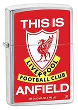 Zapalniczka Zippo Liverpool Anfield, Brushed Chrome