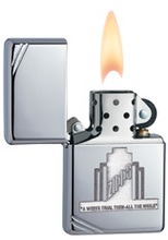 220 154 Zapalniczka Zippo Building, High Polish Chrome