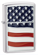 Zapalniczka Zippo Land of Free Emblem, Brushed Chrome