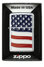 Zapalniczka Zippo Land of Free Emblem, Brushed Chrome
