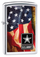 Zapalniczka Zippo U.S.Army Flag, High Polish Chrome