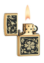 Zapalniczka Gold Floral Flush
