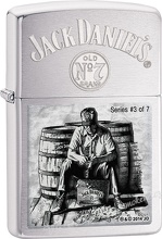 Zapalniczka Zippo Jack Daniels, Brushed Chrome (seria 3/7)