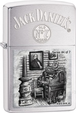 Zapalniczka Zippo Jack Daniels, Brushed Chrome