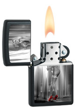 Zapalniczka Zippo Czerwone Buty- para 8, Black Matte