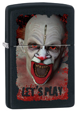 Zapalniczka Zippo Evil Clown, Black Matte