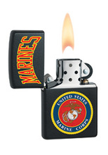 Zapalniczka Zippo U.S. Marines, Black Matte