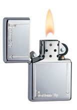 Zapalniczka Zippo Bottom Up Logo, High Polish Chrome