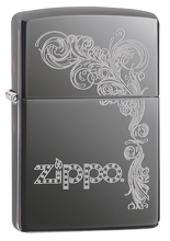 Zapalniczka Zippo Zippo Scroll, Black Ice