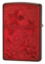 Zapalniczka Zippo Iced Stars, Candy Apple Red