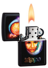 Zapalniczka Zippo Księżycowa twarz, Black Matte