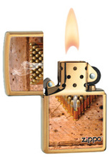 Zapalniczka Zippo Bullets, Brushed Brass