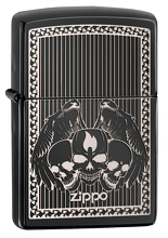 Zapalniczka Zippo Trzy Czaszki, Ebony