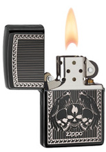 Zapalniczka Zippo Trzy Czaszki, Ebony