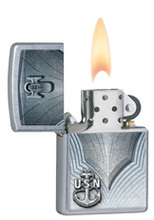 Zapalniczka Zippo USN Okręt, Street Chrome