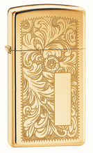 Zapalniczka Zippo Slim Venetian, High Polish Brass