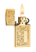 Zapalniczka Zippo Slim Venetian, High Polish Brass