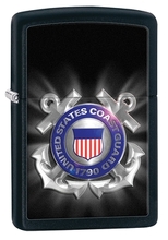 Zapalniczka Zippo US Coast Guard, Black Matte