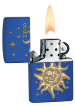 220 154 Zapalniczka Zippo Dzień/Noc, Royal Blue Matte