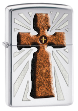 Zapalniczka Zippo Kamienny Krzyż, High Polish Chrome