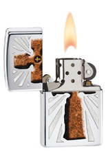 Zapalniczka Zippo Kamienny Krzyż, High Polish Chrome