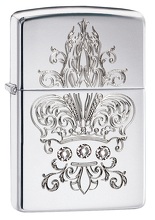 Zapalniczka Zippo Lilia, High Polish Chrome