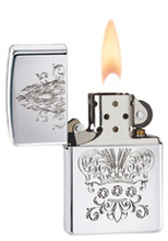 Zapalniczka Zippo Lilia, High Polish Chrome