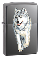 Zapalniczka Zippo Wolf, Black Ice