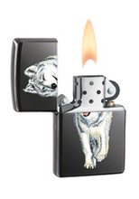 Zapalniczka Zippo Wolf, Black Ice