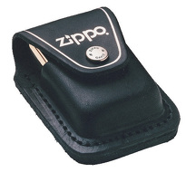 Etui skórzane Zippo z klipem czarne