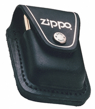 Etui skórzane Zippo ze szlufką czarne