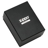 Zegarek ZIPPO czarna tarcza, brązowy skórzany pasek