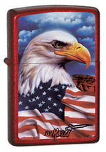 Zapalniczka Zippo Mazzi Freedom Watch, Candy Apple Red