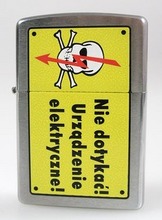 Zapalniczka Zippo Wysokie Napięcie, Brushed Chrome