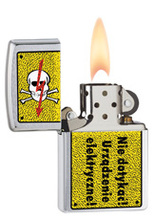 Zapalniczka Zippo Wysokie Napięcie, Brushed Chrome