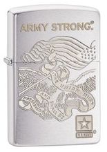 Zapalniczka Zippo US Army- Army Strong, Brushed Chrome