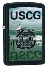 Zapalniczka Zippo US Coast Guard, Black Matte