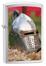 Zapalniczka Zippo Hełm, Brushed Chrome
