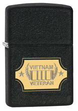 Zapalniczka Zippo Vietnam Veteran, Black Crackle